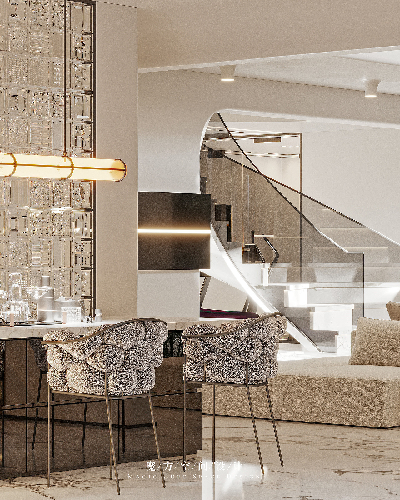 【魔方】天津•现代简约别墅项目（图ZMjk4ODMxNTQw） - 家装设计 - 站酷设计师魔方空间设计原创素材 - 站酷ZCOOL