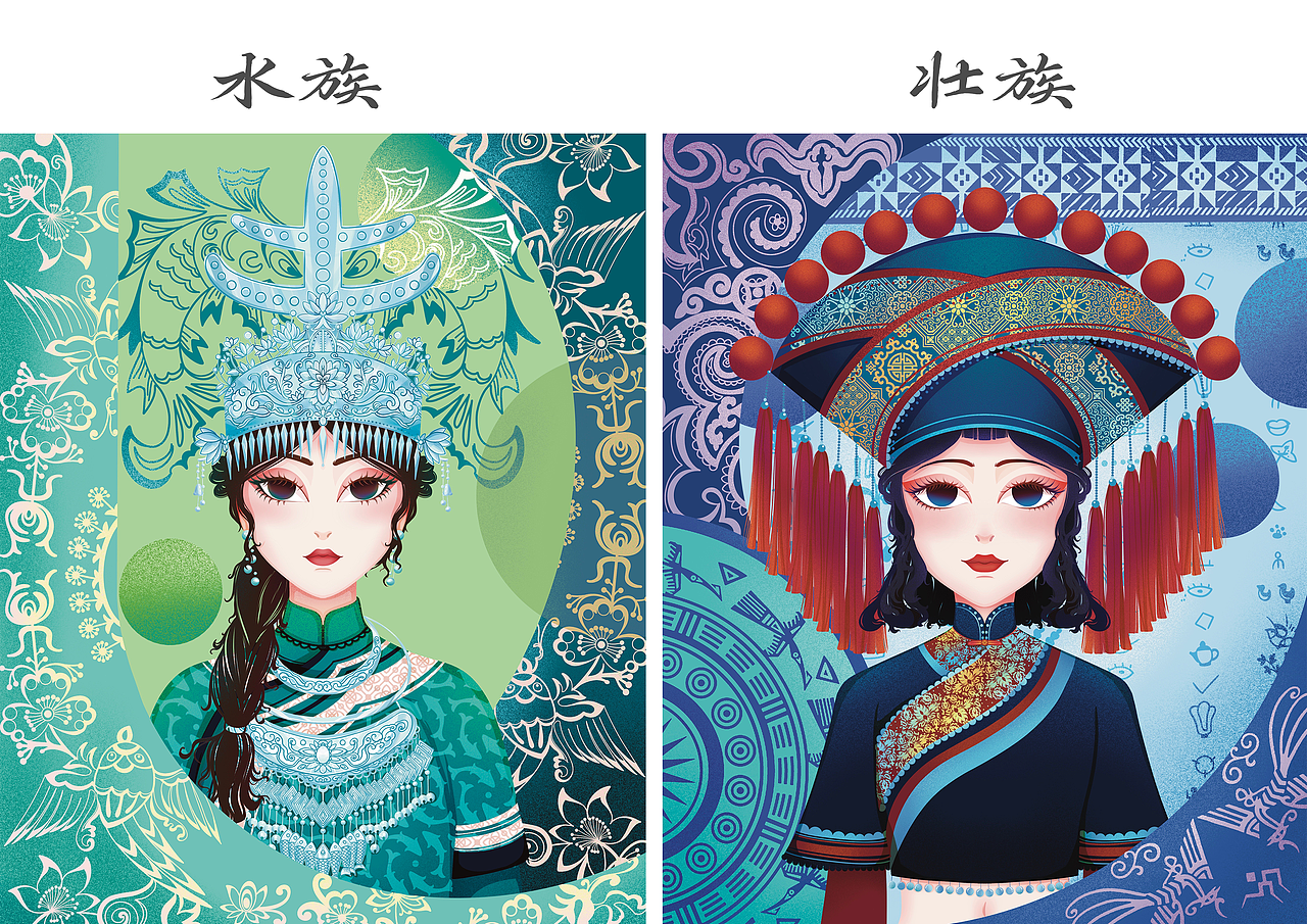 民族之拾贰（图ZMzM1ODMyMjMy） - 商业插画 - 站酷设计师山也拾墨原创素材 - 站酷ZCOOL