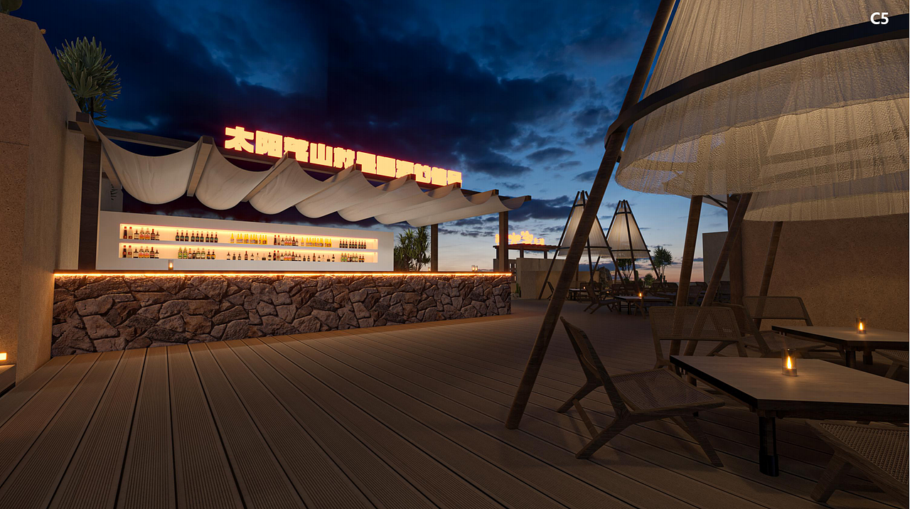 露天营地烧烤店-新沙烧烤（图ZMzY2NTE1ODE2） - 酒店餐饮设计 - 站酷设计师华空间设计原创素材 - 站酷ZCOOL