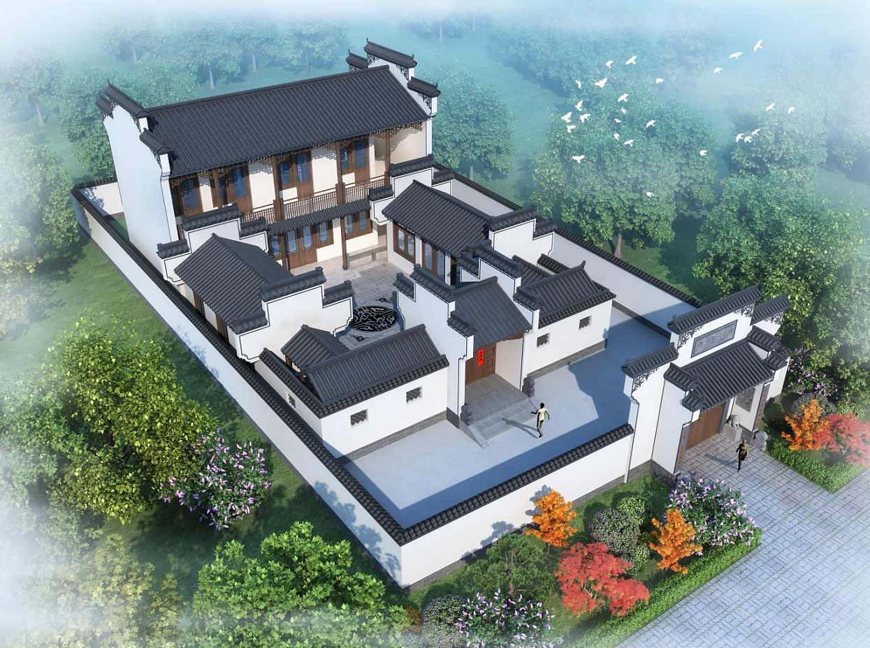 烟雨入江南,山水如墨染。徽派为什么要会有飞檐翘角?