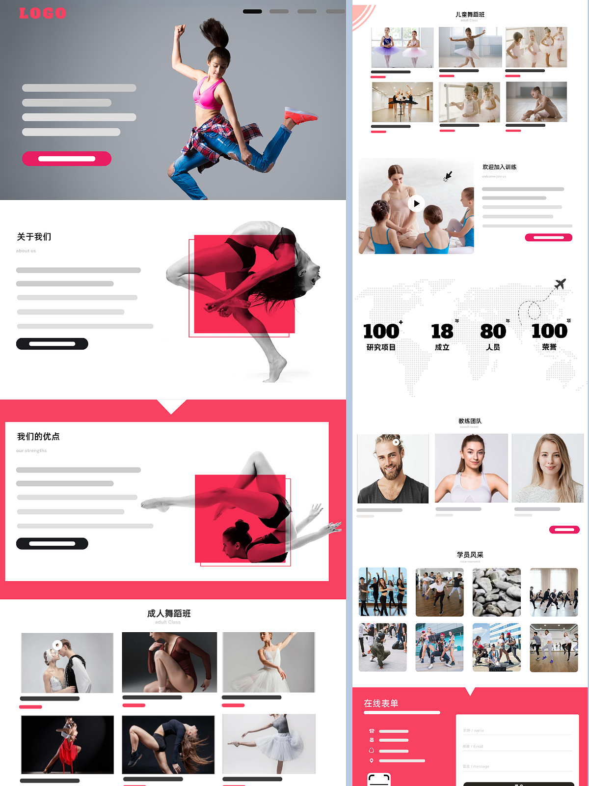 舞蹈培训商城网站的精彩设计案例分享，wordpress主题（图ZMzY2NzI3MzMy） - 企业官网 - 站酷设计师Z963409892原创素材 - 站酷ZCOOL