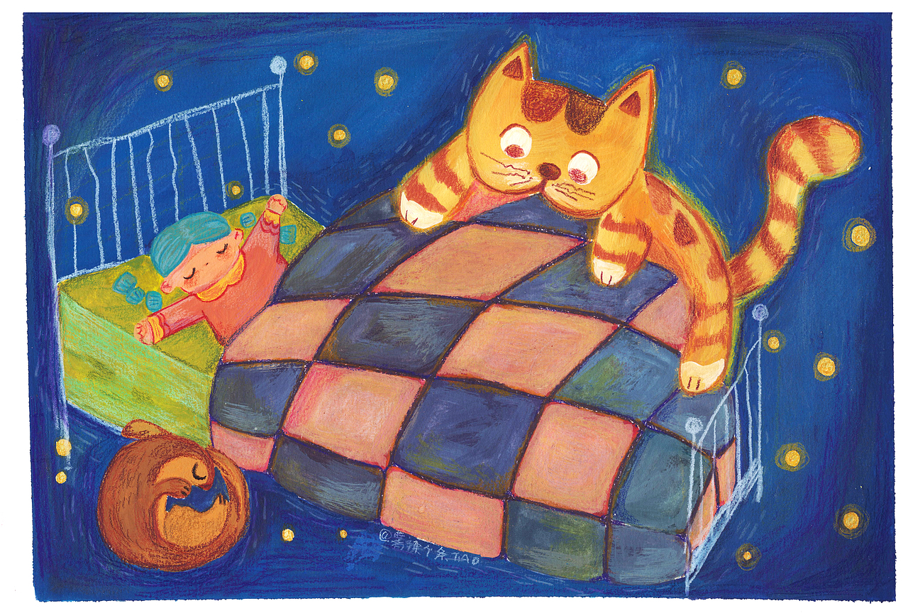 我有一只咬人的貓系列插畫（圖ZMzU0MzIwMDQw） - 兒童插畫 - 站酷設計師薯條TIAOO原創(chuàng)素材 - 站酷ZCOOL