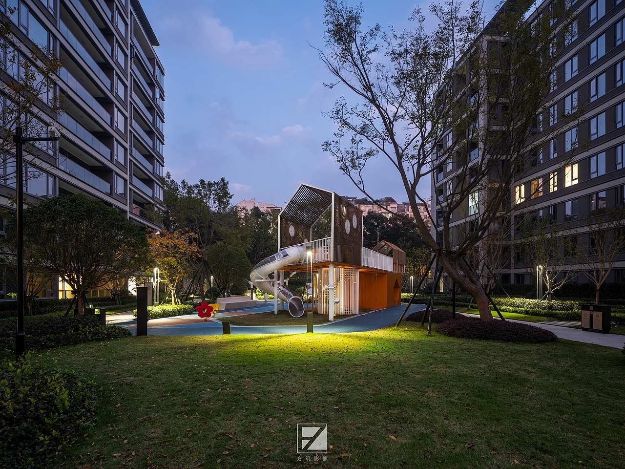 【上海方筑影像】--成都凤起籣庭住宅大区景观（图ZMzI0MTI3NTM2） - 环境/建筑摄影 - 站酷设计师上海方筑影像原创素材 - 站酷ZCOOL