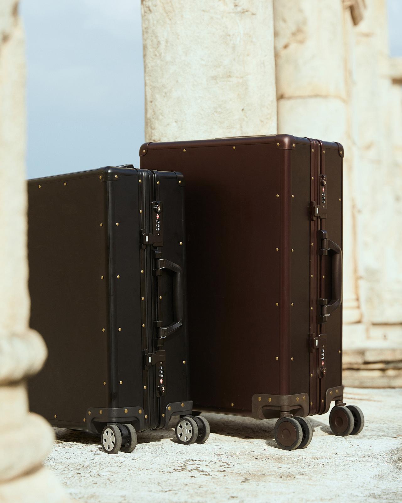 旅行箱户外，箱包拍摄