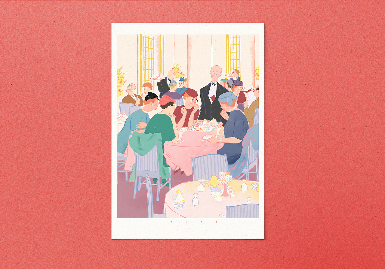 贵妇的美好时代|复古插画