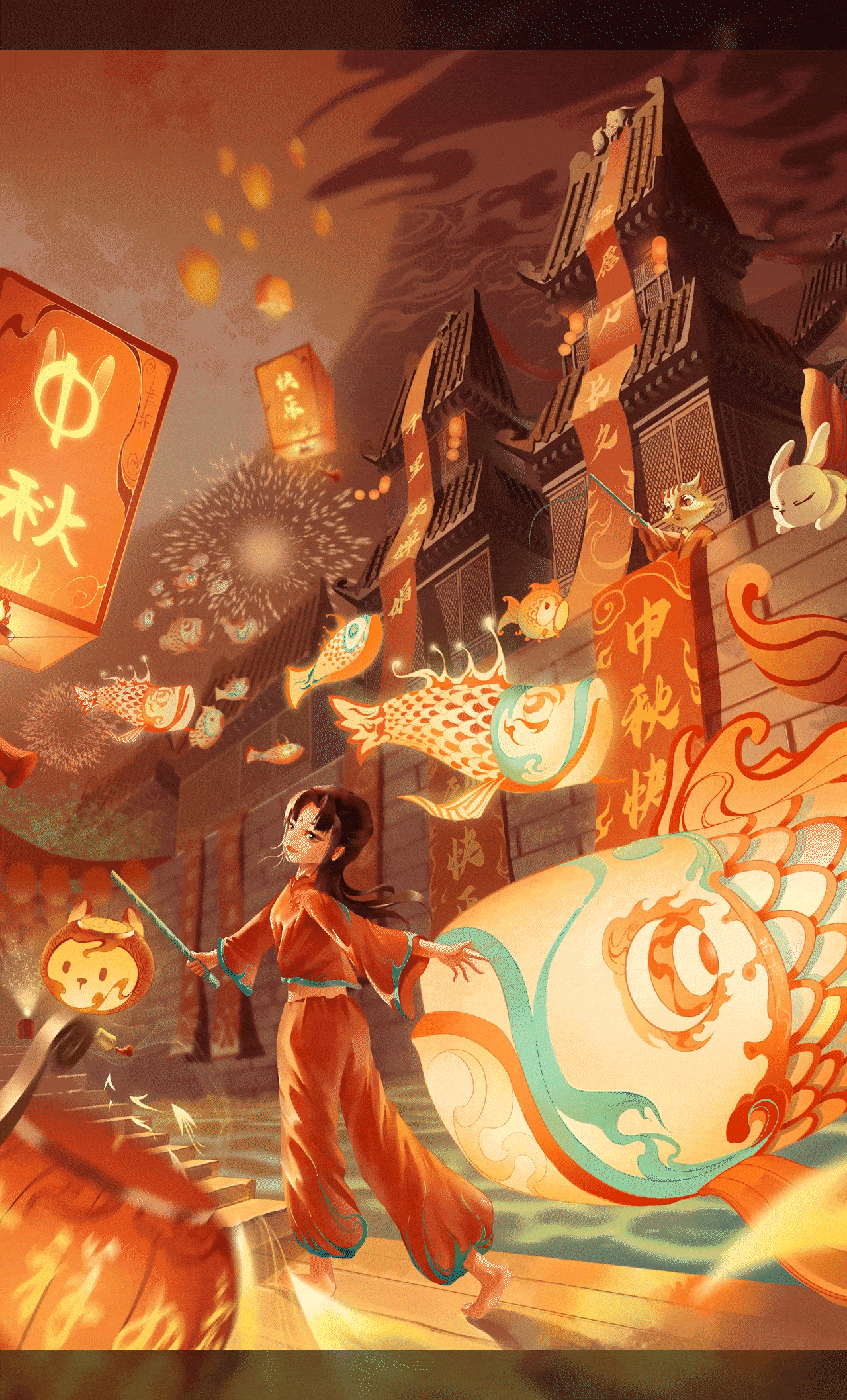 氛围感国风插画合集KV/小场景/立绘（图ZMzUxNzc3NzU2） - 商业插画 - 站酷设计师苏沐呀原创素材 - 站酷ZCOOL