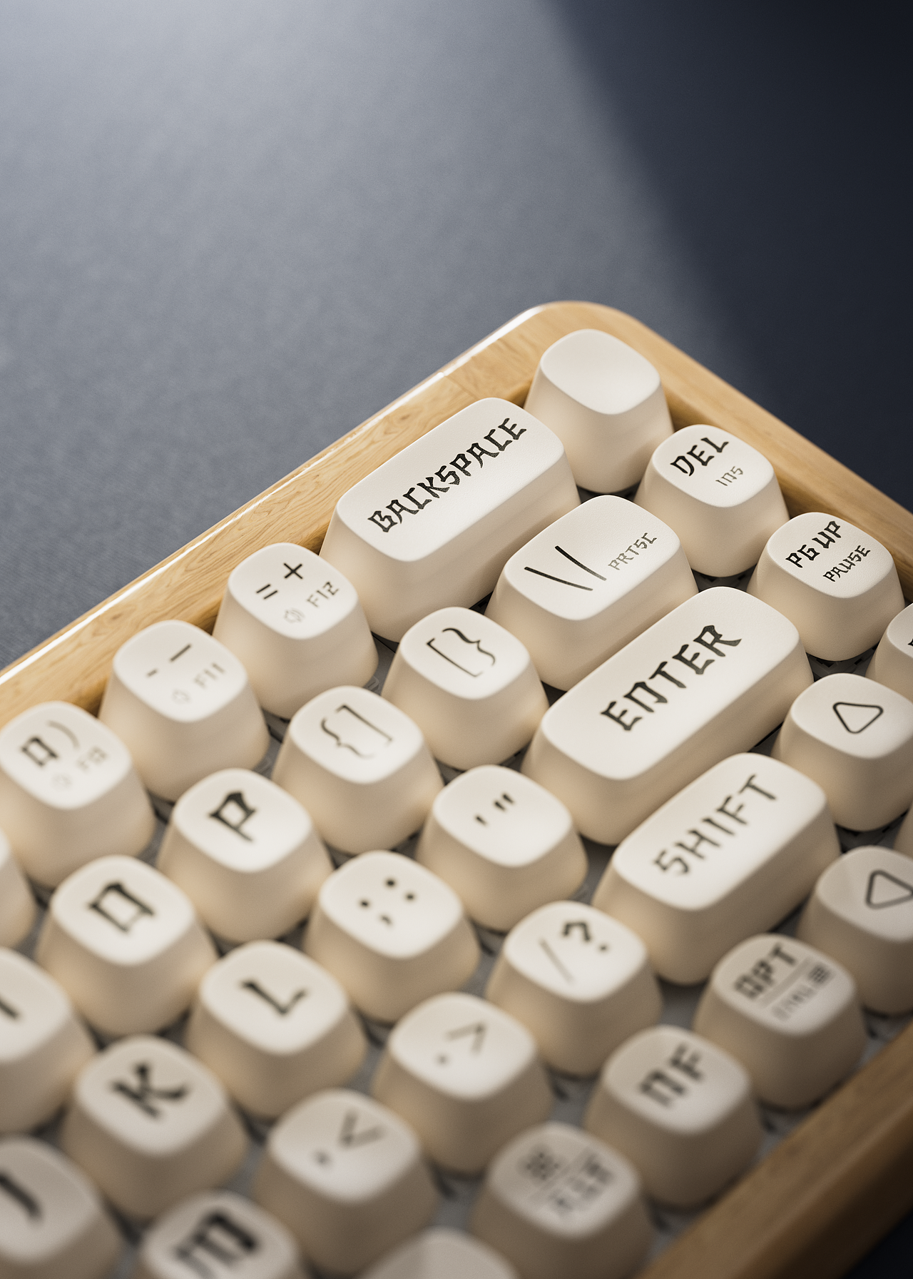 木纹键盘/产品渲染