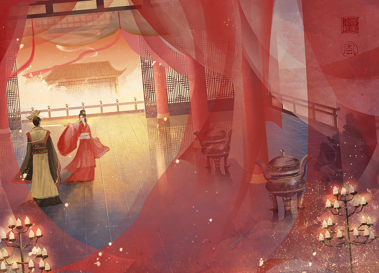 为《愿得一人心,白首不相离》创作的插图