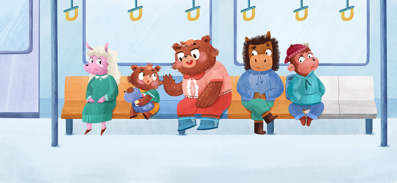 故事插图 | 去坐地铁啦~