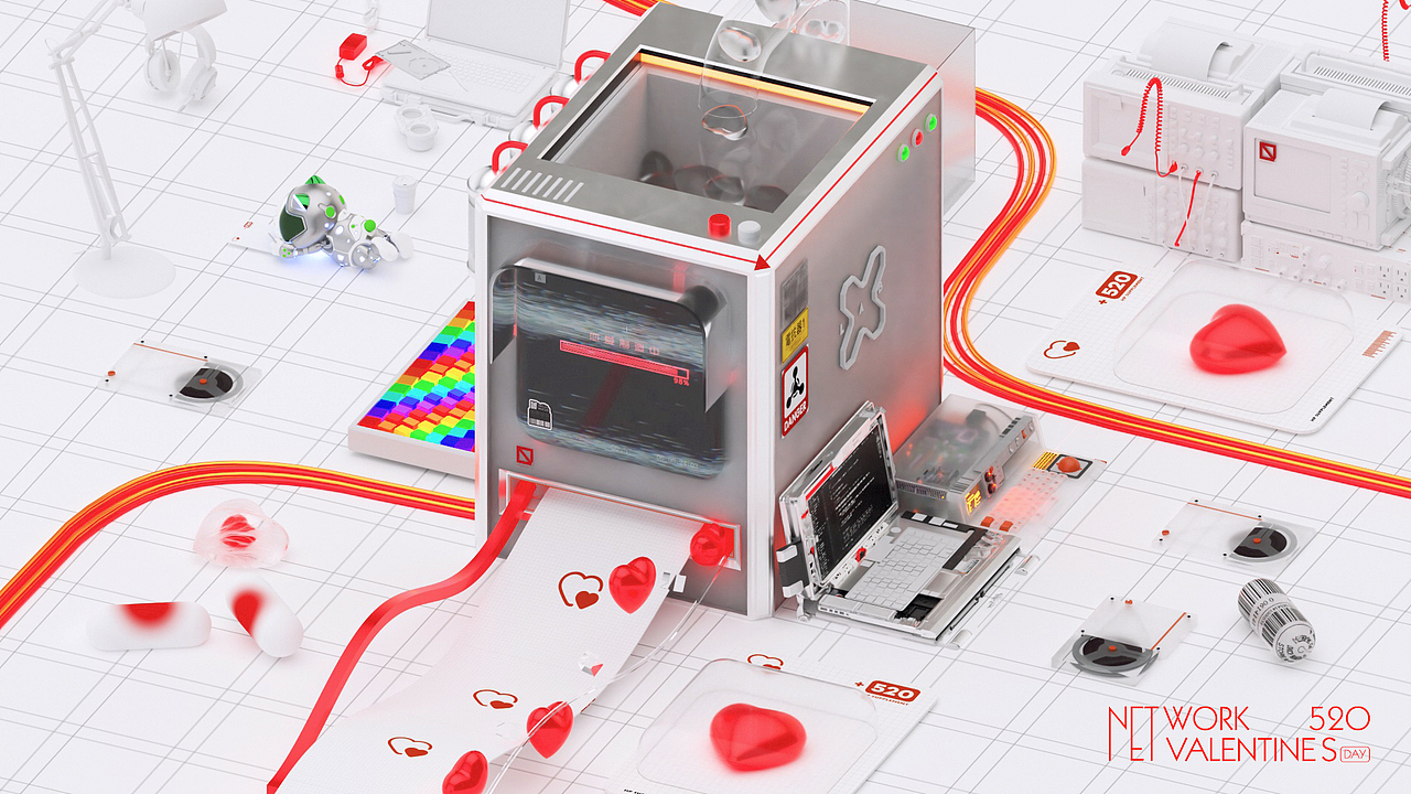 X-LAB 520 😏网络情人节😏 视觉主KV（图ZMzAxNTUxNzAw） - 其他三维 - 站酷设计师Blue贝鲁原创素材 - 站酷ZCOOL