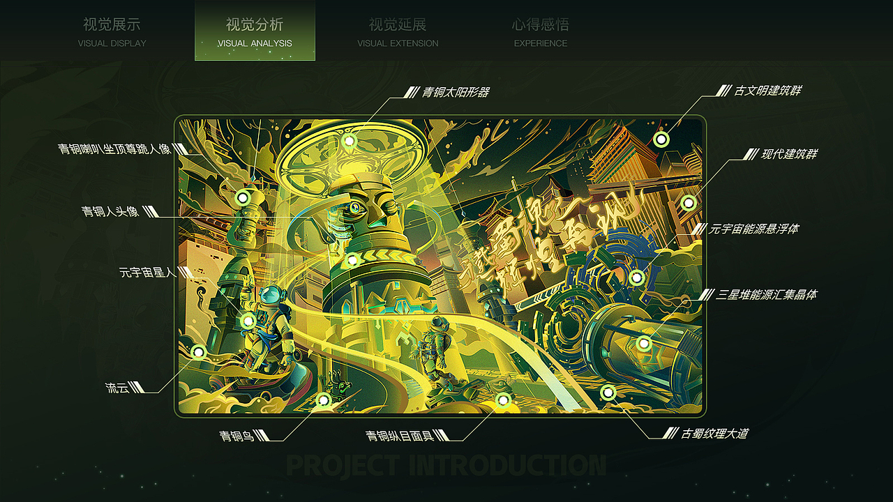 《千载蜀魂~辉煌再现》三星堆主视觉插画设计