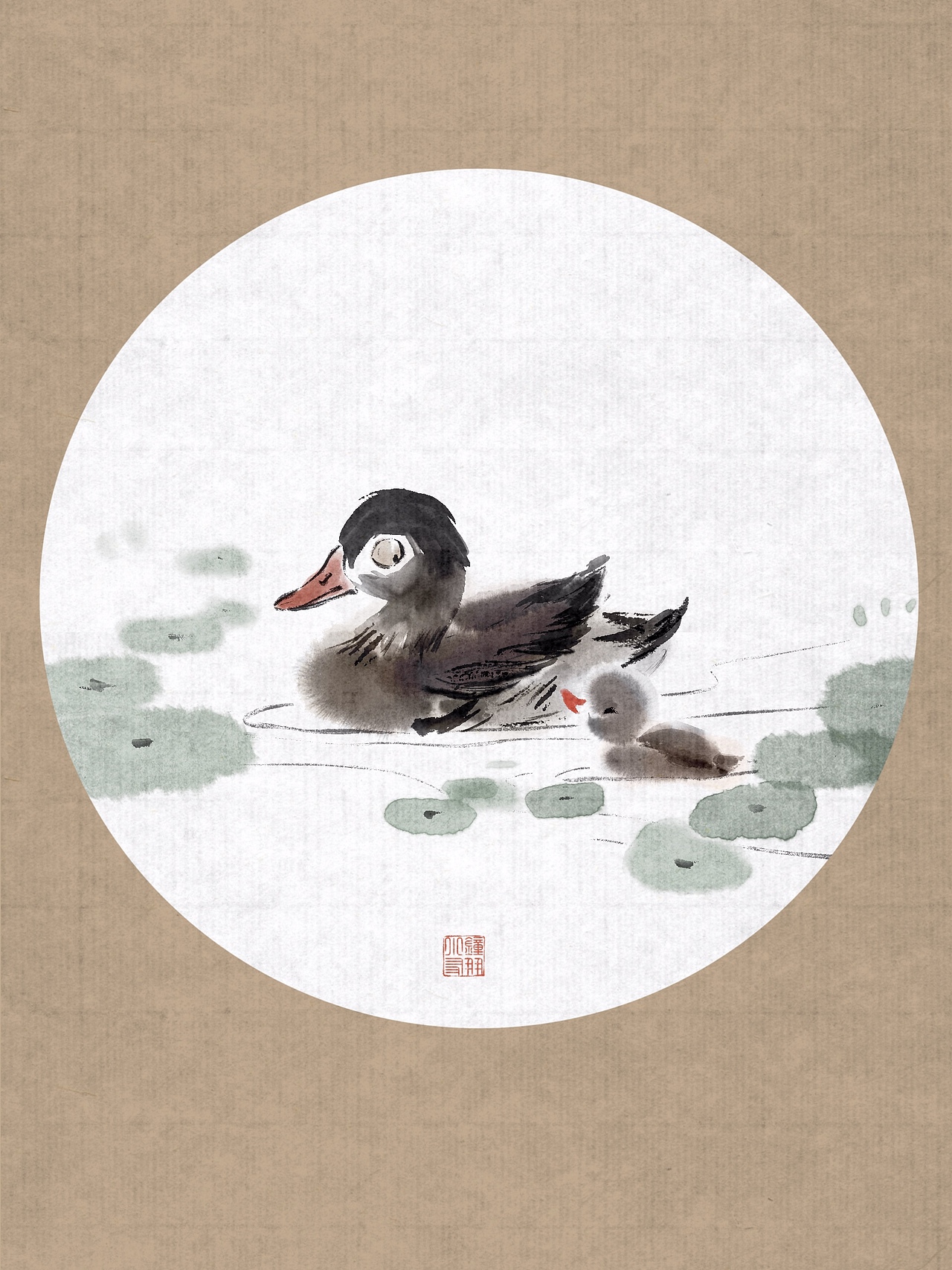 ipad仿水墨国画——花鸟鱼虫（图ZMzQ0ODgyNDAw） - 儿童插画 - 站酷设计师钟小朋友原创素材 - 站酷ZCOOL