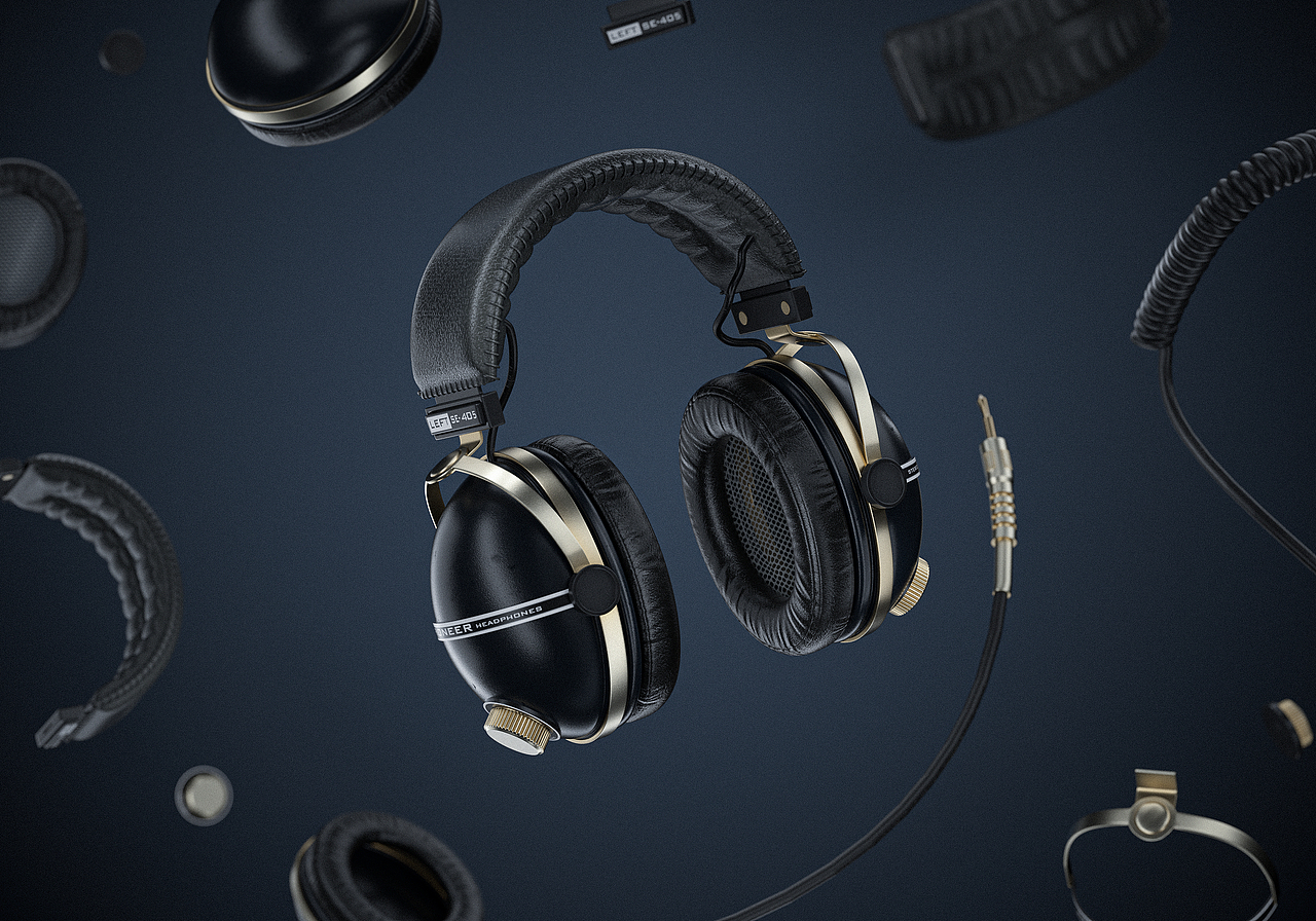 耳机、空气炸锅渲染（图ZMzY1NzkyOTky） - 产品 - 站酷设计师瑞一杯原创素材 - 站酷ZCOOL