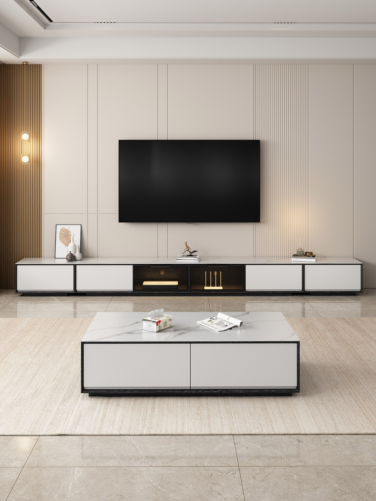 现代茶几电视柜