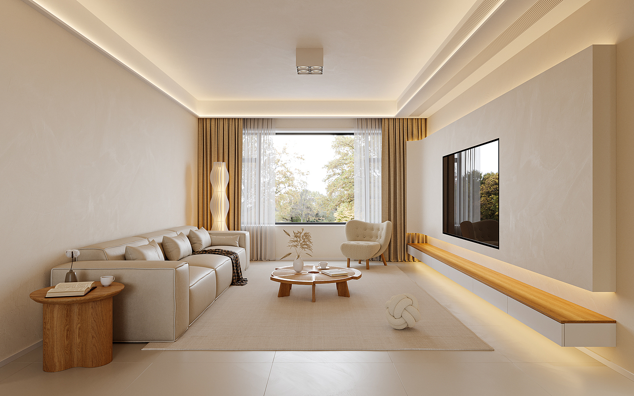 奶油原木风客餐厅