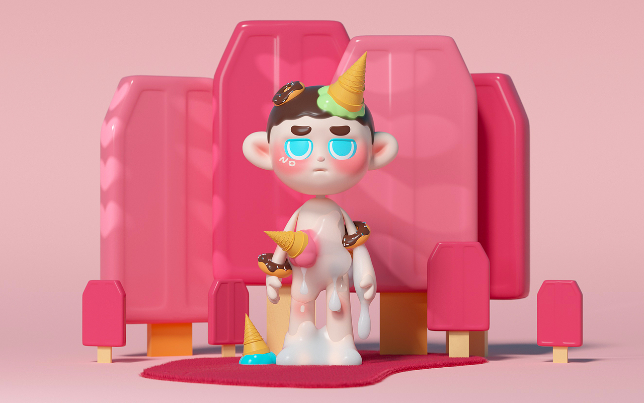 C4D｜个人卡通IP合集（图ZMzE0OTYzNzg4） - 人物/生物 - 站酷设计师安心乌龙茶原创素材 - 站酷ZCOOL