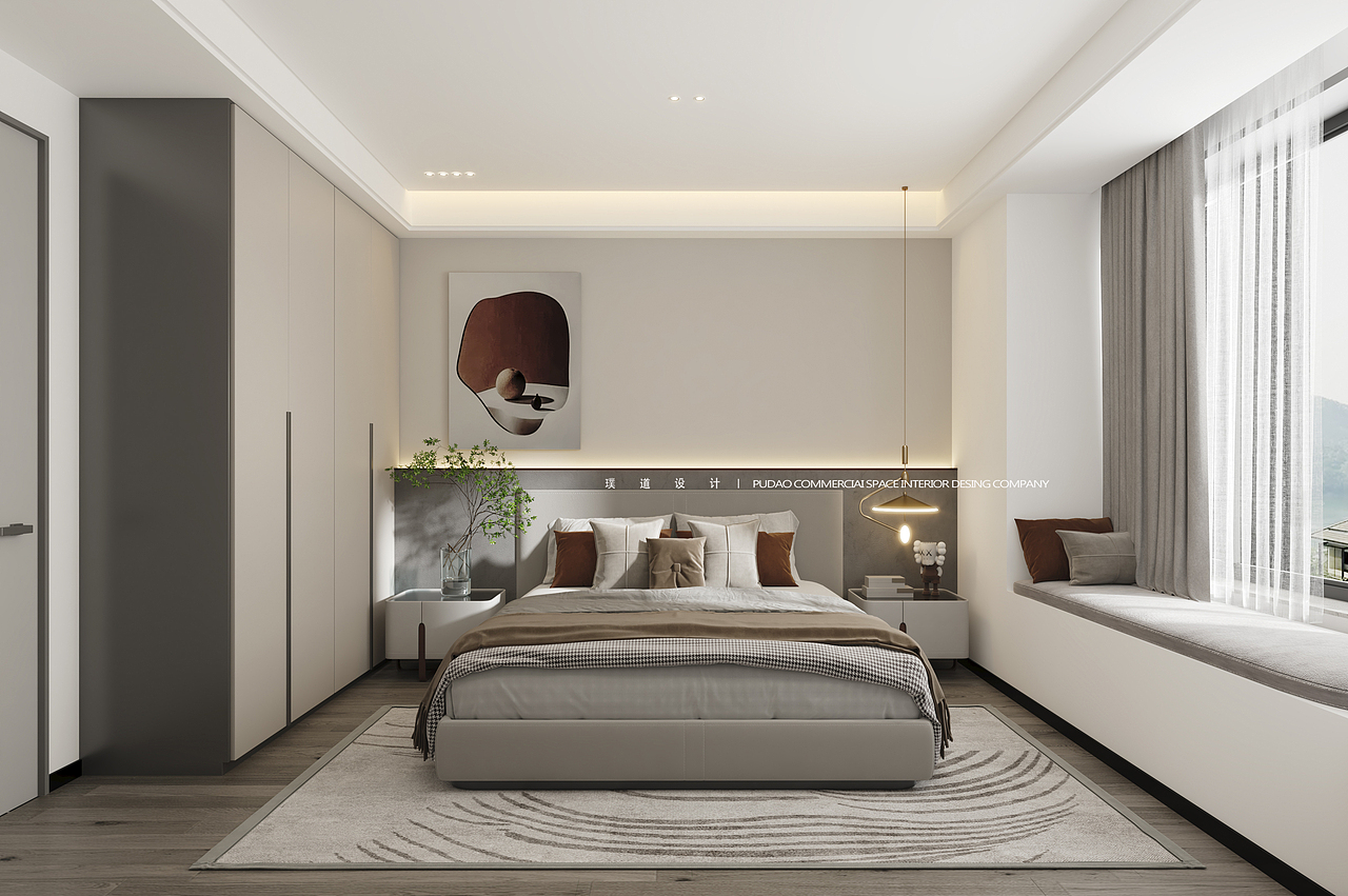 128㎡简约奶咖色，阳光里的婚房甜蜜生活