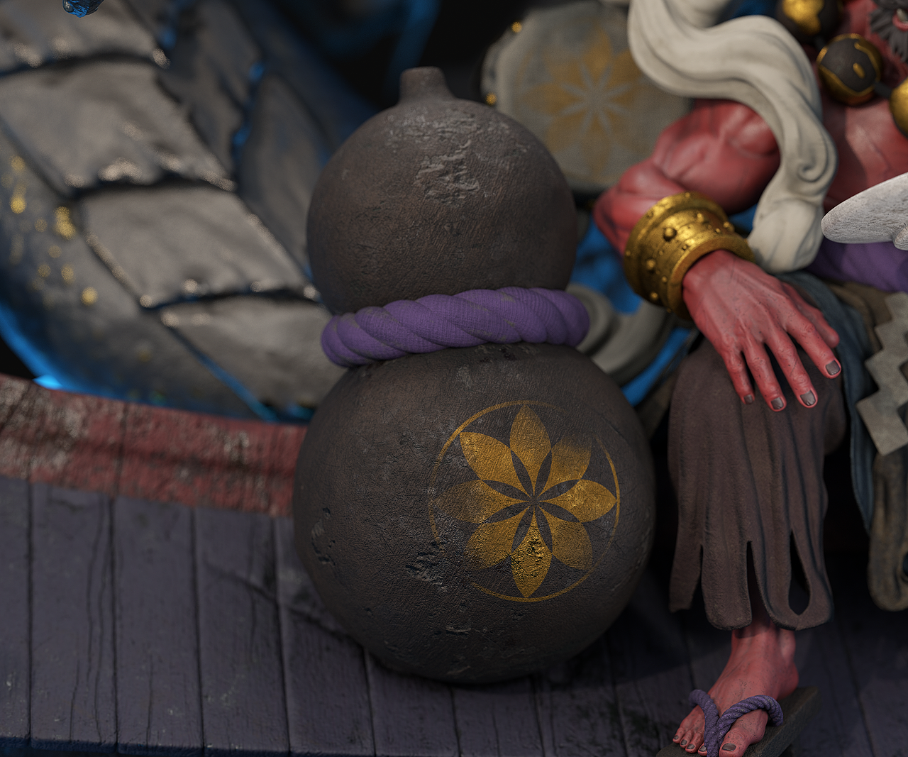 雕像设计 | 《Raijin》（图ZMzU3NTgxNjIw） - 人物/生物 - 站酷设计师一只肥猪原创素材 - 站酷ZCOOL