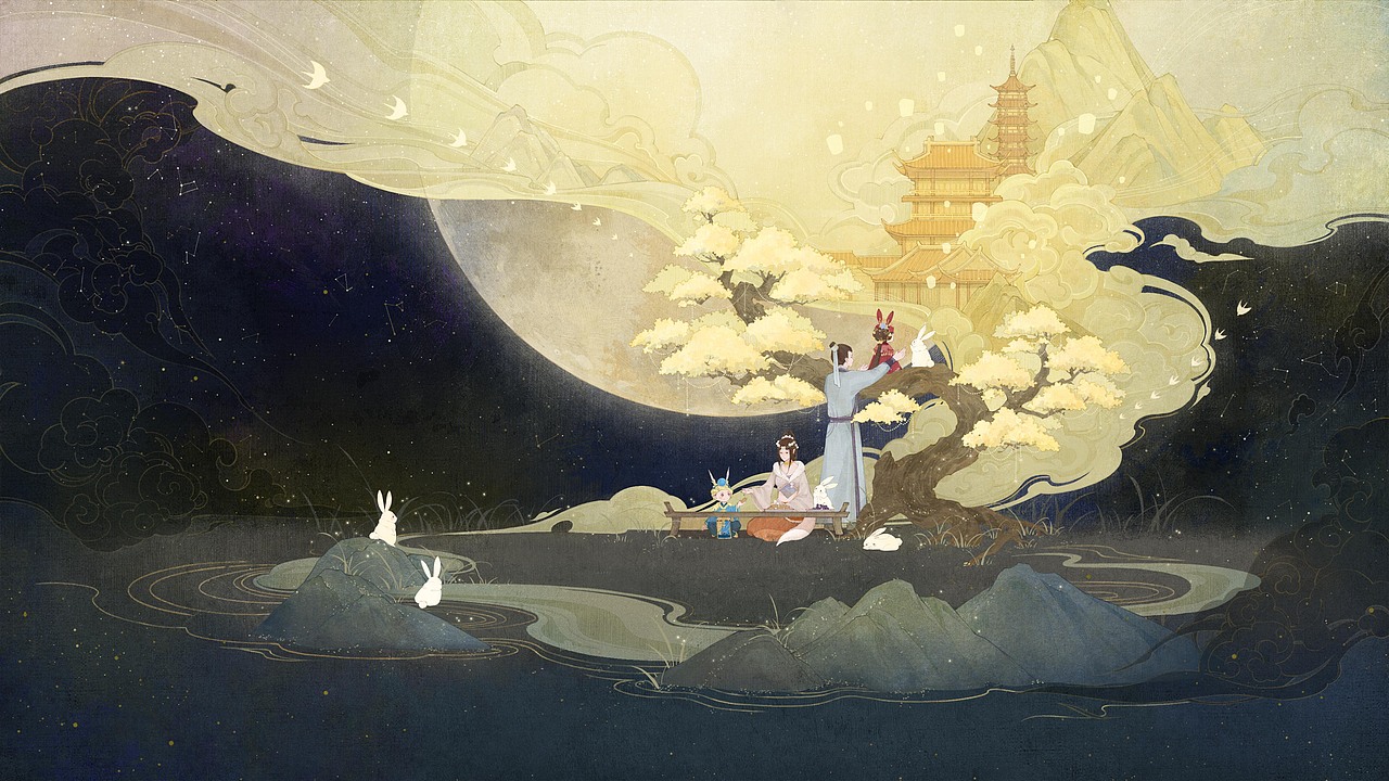 大话西游 中秋（图ZMzEzNTEyOTY0） - 商业插画 - 站酷设计师木实君原创素材 - 站酷ZCOOL