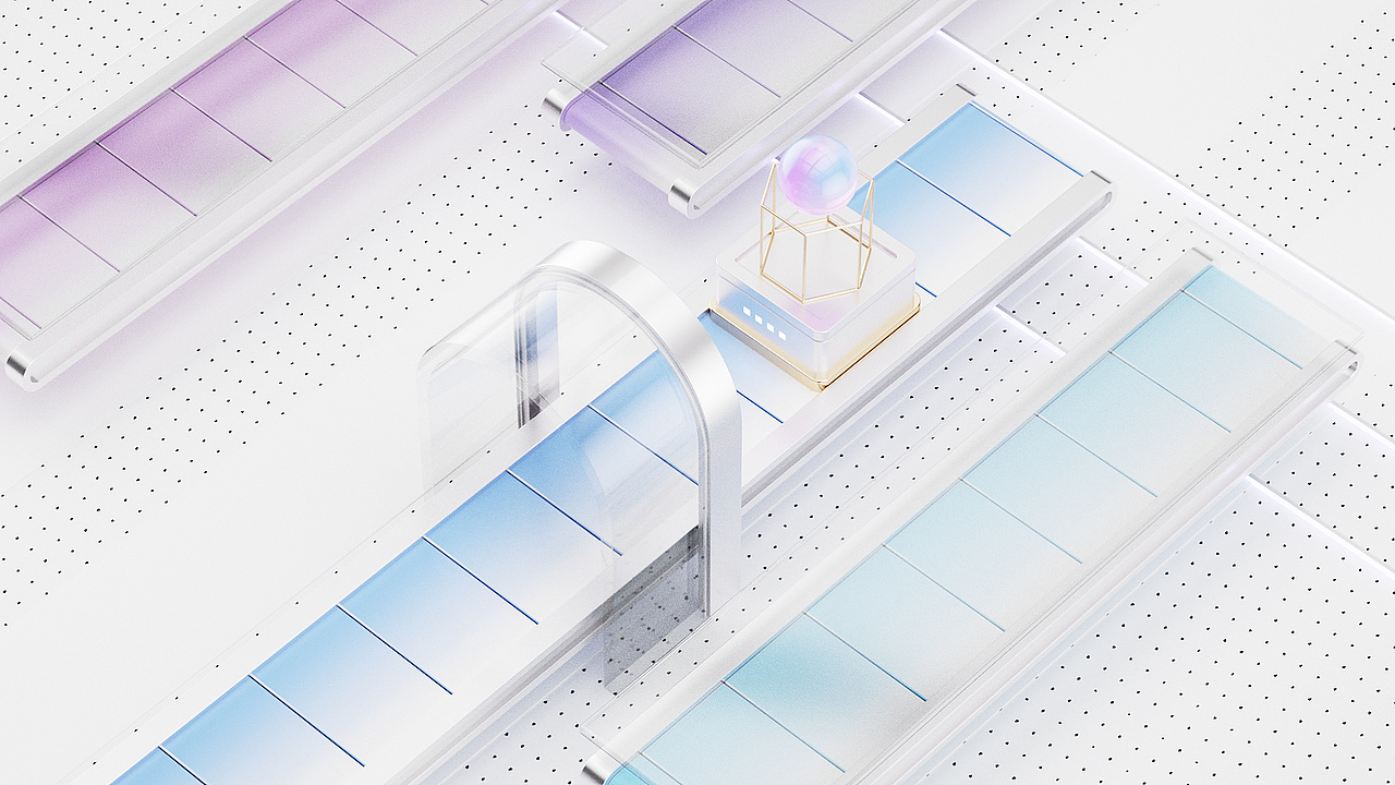 三维动画 | 渐变小球运动短片