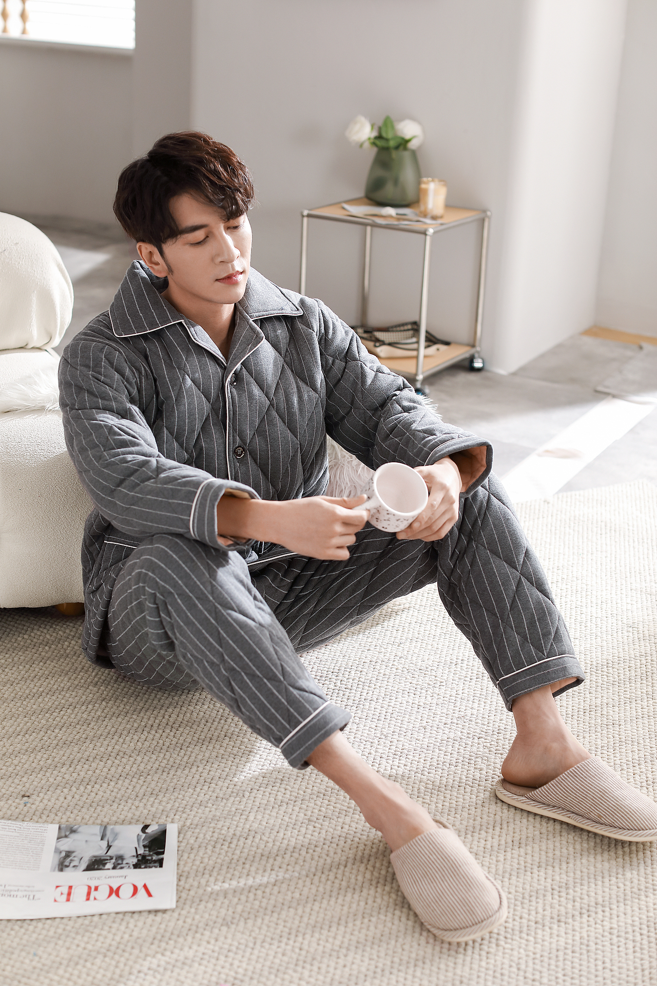 卡香奈【超柔软】纯棉印花家居服套装宽松大码夏冬季