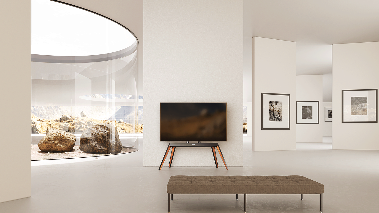 电视支架 室内场景渲染