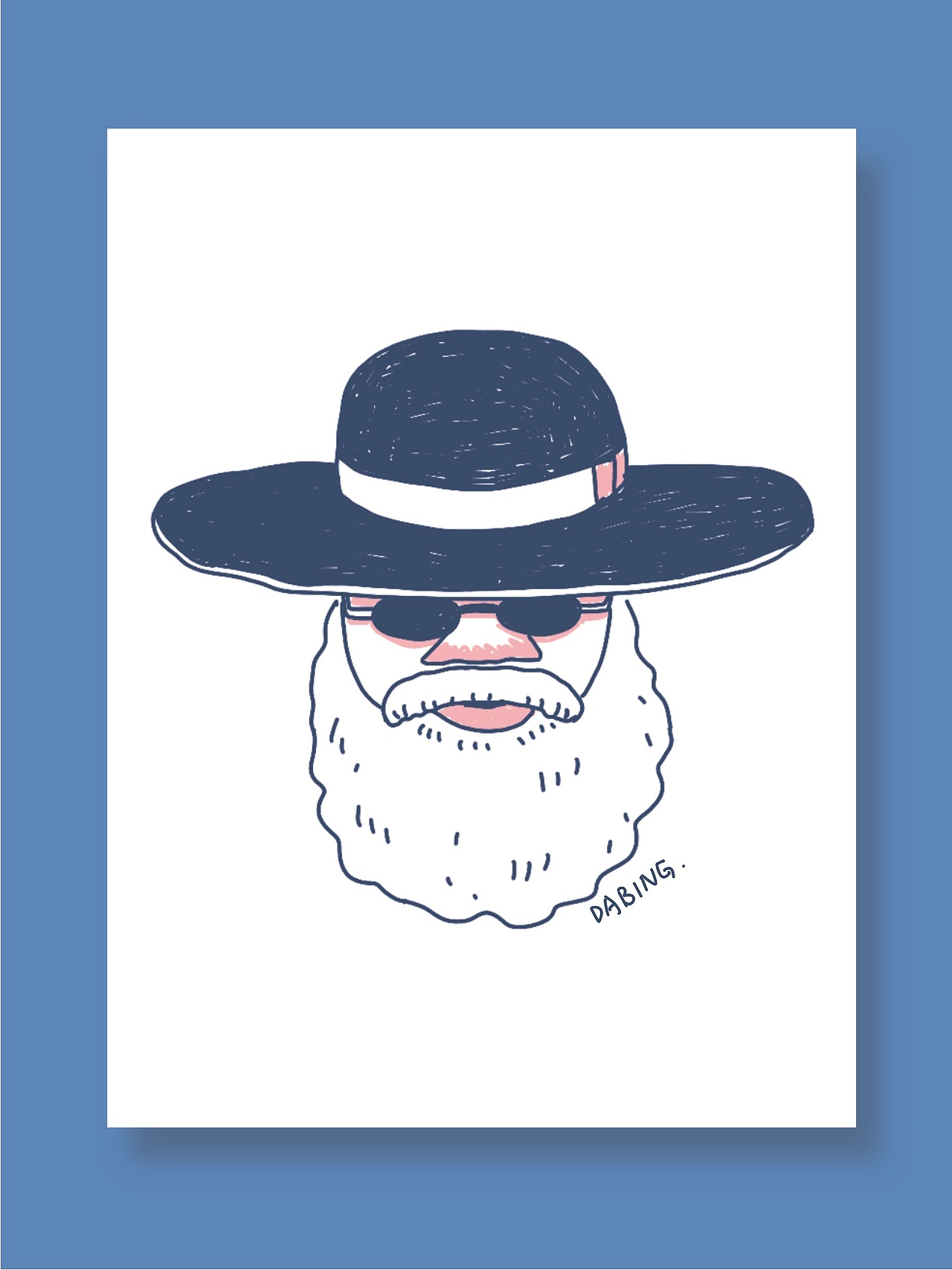 线条风插画人物头像练习