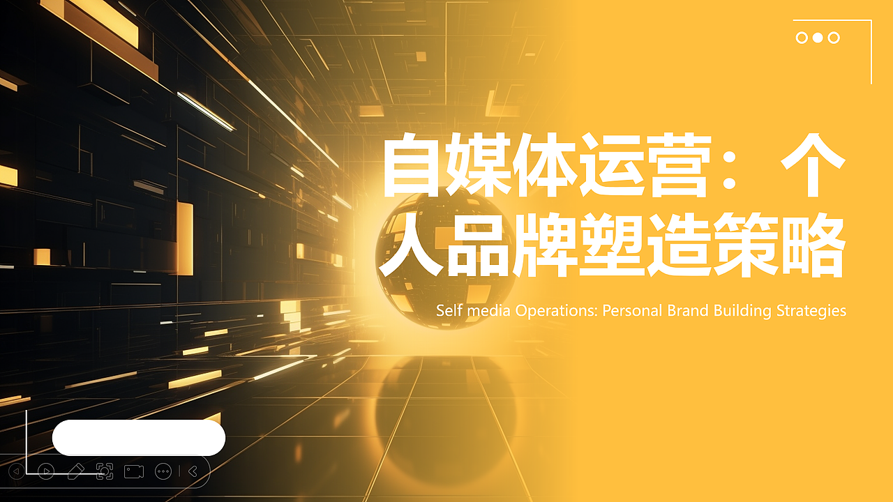 PPT创作:自媒体运营:个人品牌塑造策略