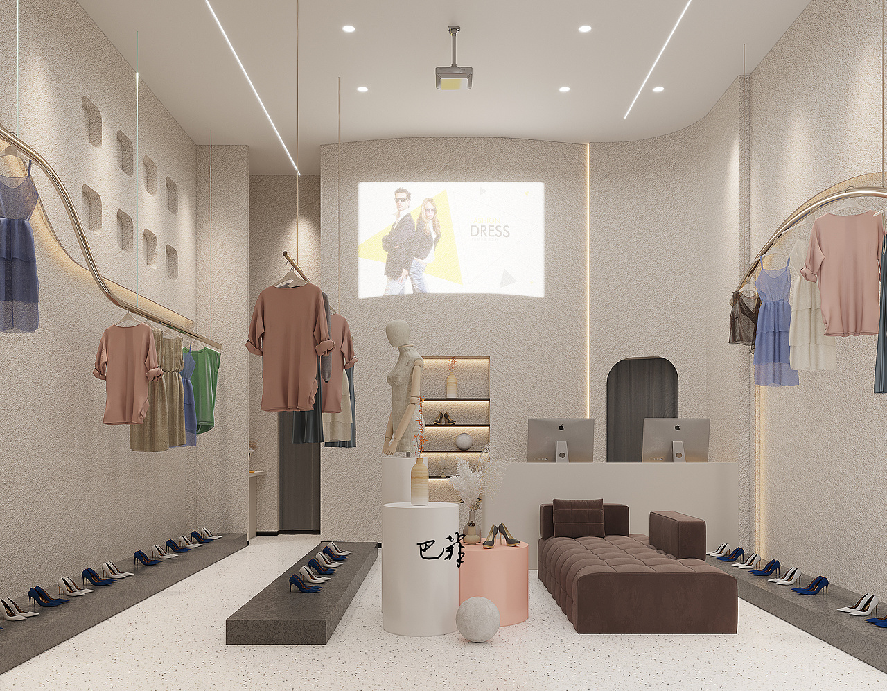 服装店|功能性辅以秩序感的室内布局