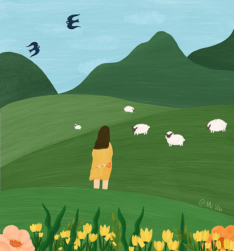 2021年的春日集（图ZMzI1MzQwMDA4） - 商业插画 - 站酷设计师米巫Mi_wu原创素材 - 站酷ZCOOL