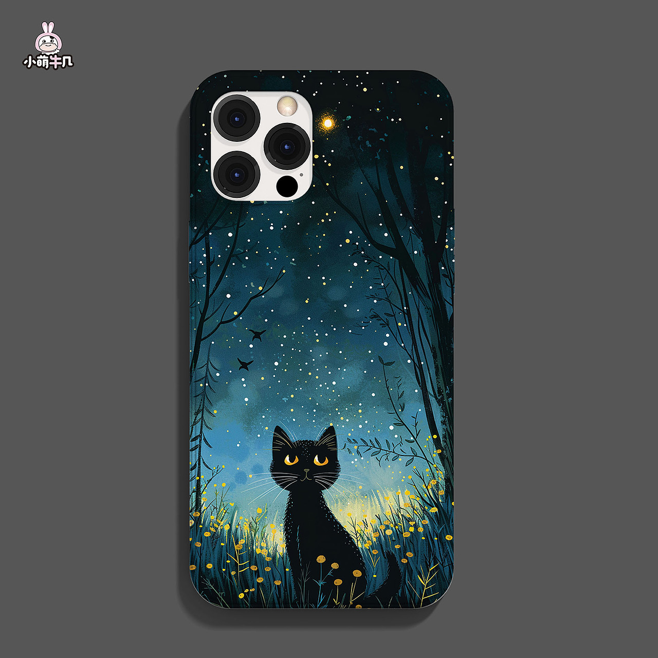 猫咪和星空手机壳图案可授权