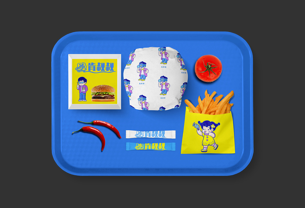 啃叔叔快餐店IP形象设计VI制作原创卡通人物矢量手绘（图ZMzAzODIwNzI0） - 品牌 - 站酷设计师忘江原创素材 - 站酷ZCOOL