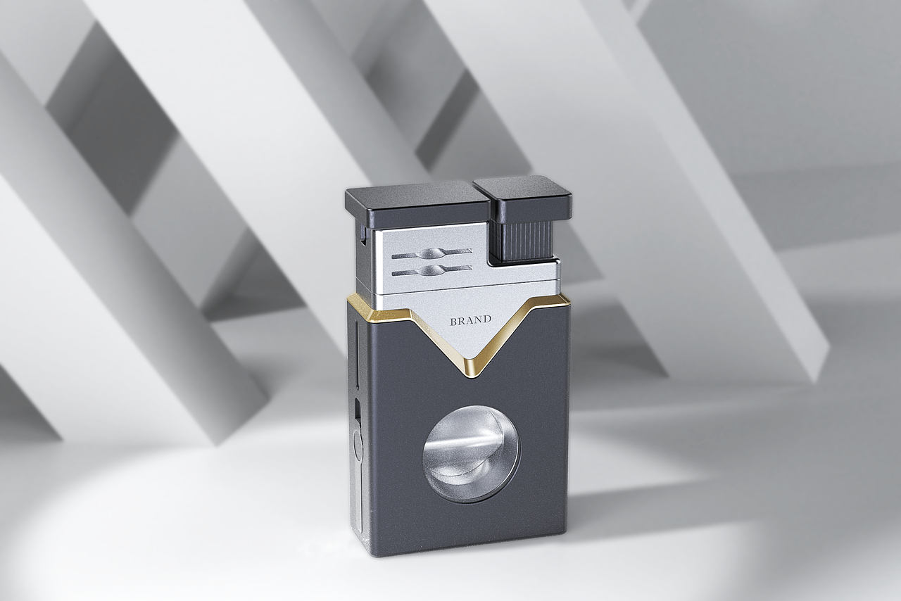 枪灰色金属感雪茄打火机