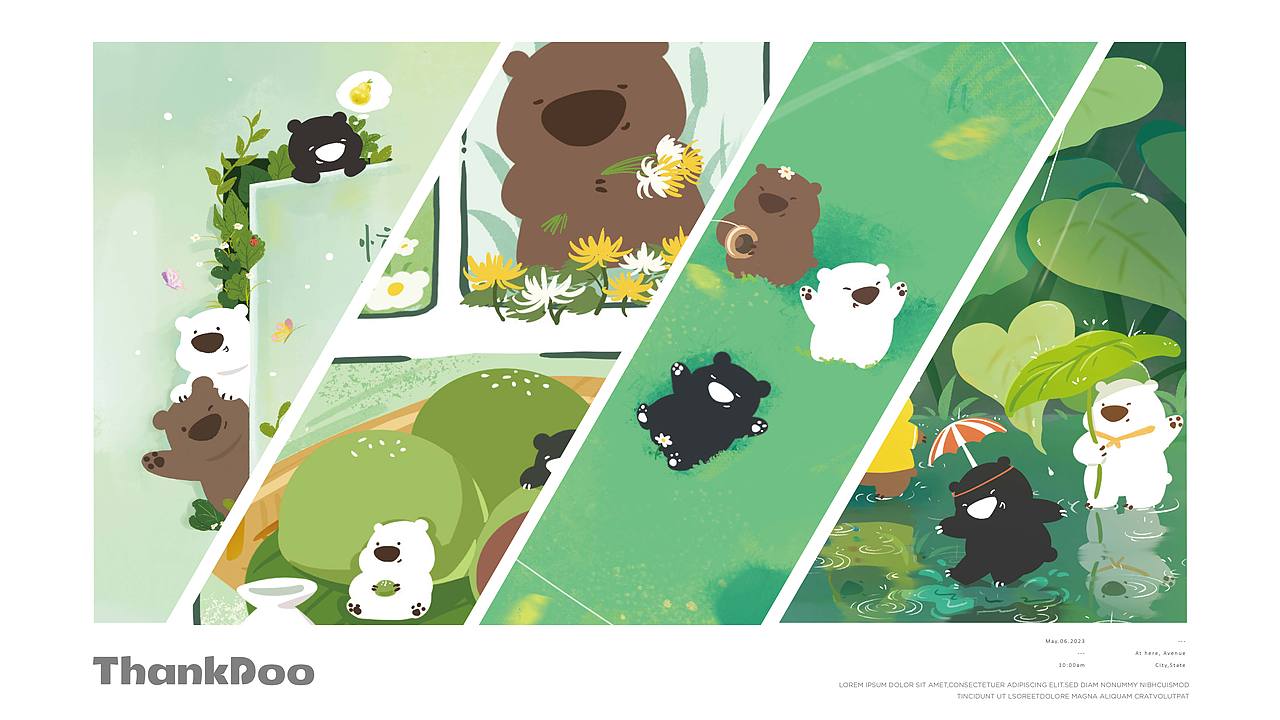 三只小豆子IP形象设计(可授权)