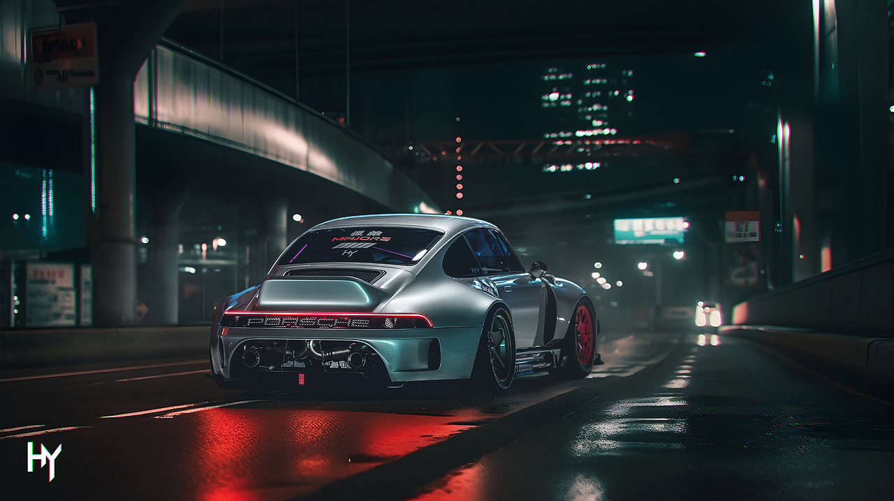 Cyberpunk&Porsche（图ZMzM4ODE5Njg4） - 机械/交通 - 站酷设计师James_Q原创素材 - 站酷ZCOOL