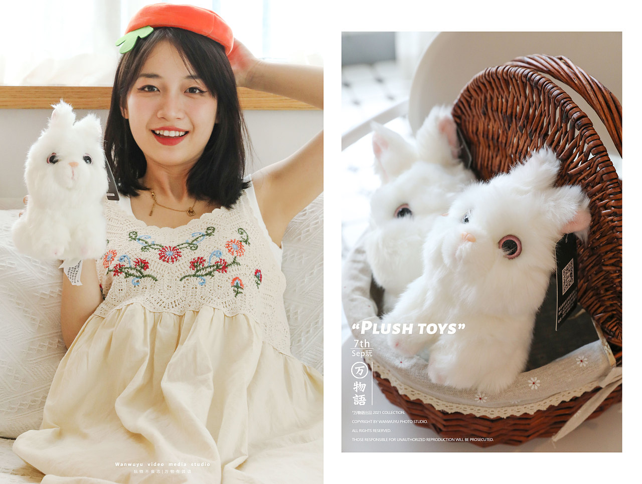 【产品拍摄】毛绒玩具模特展示与静物拍摄