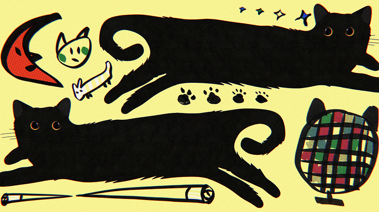 黑貓貓布林醬（圖ZMzI5NjI5MjY0） - 藝術(shù)插畫 - 站酷設(shè)計(jì)師西椰子原創(chuàng)素材 - 站酷ZCOOL