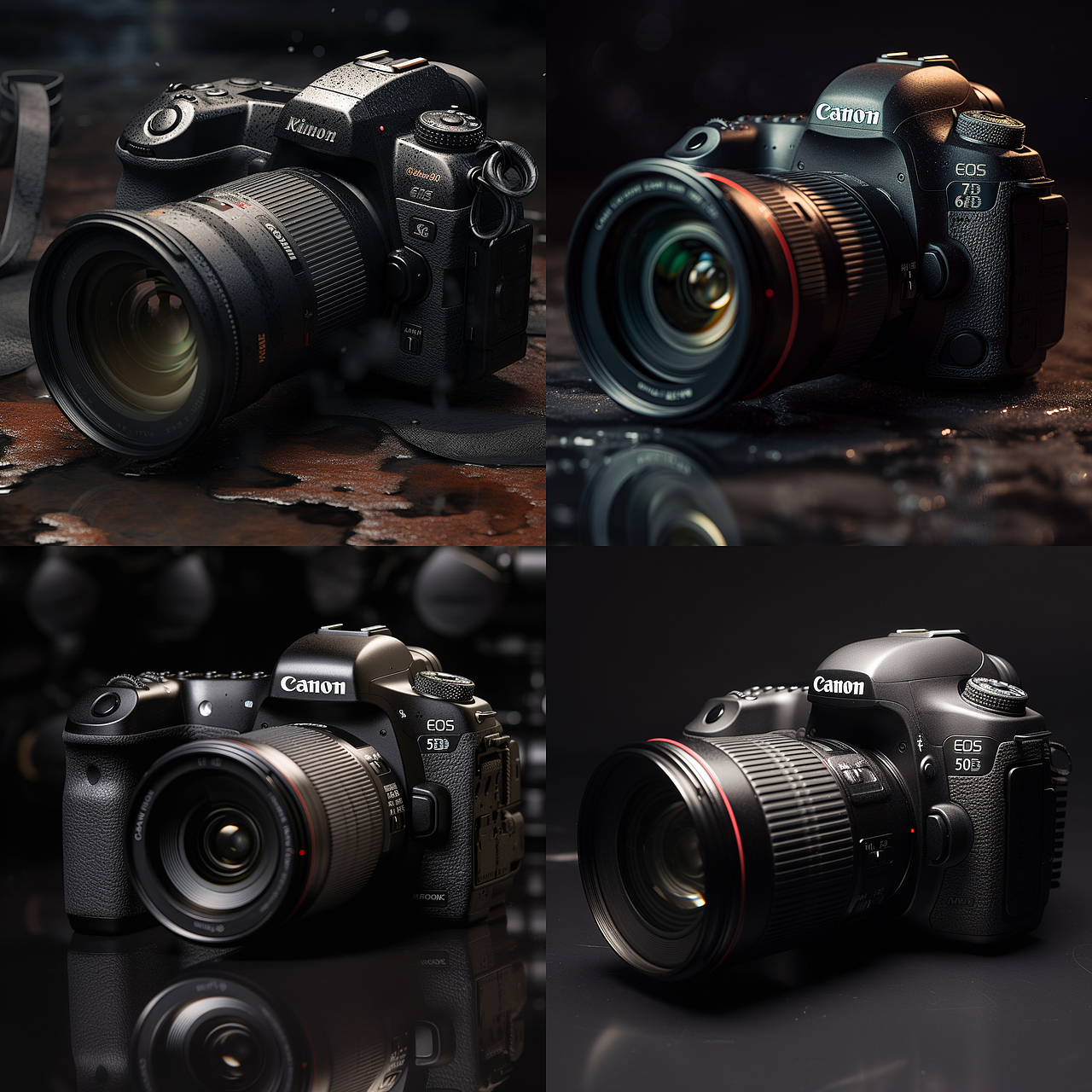 AI生成的单反相机合集