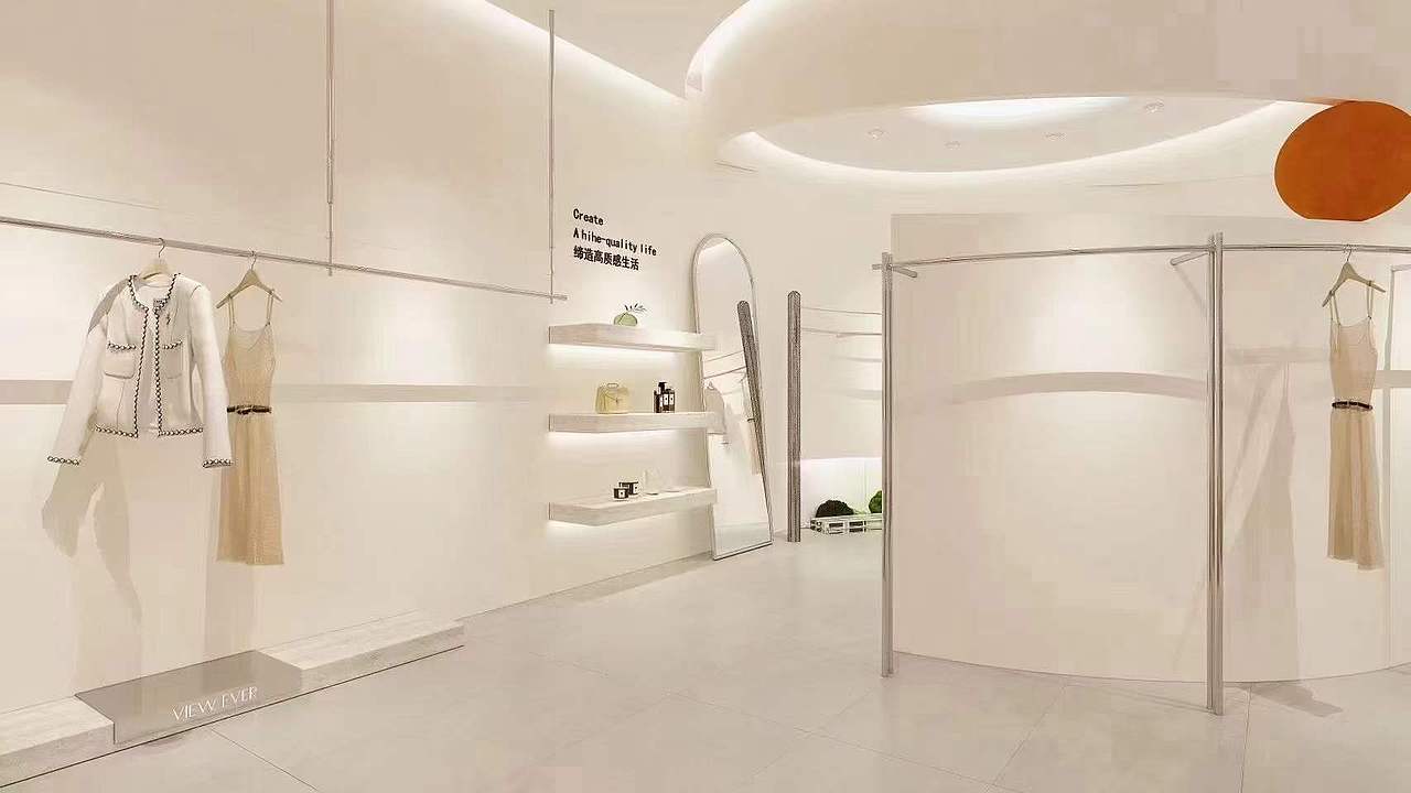 干净素雅的高级服装店（图ZMzE0MTQ5NTYw） - 商业空间设计 - 站酷设计师效果图施工图小倩原创素材 - 站酷ZCOOL