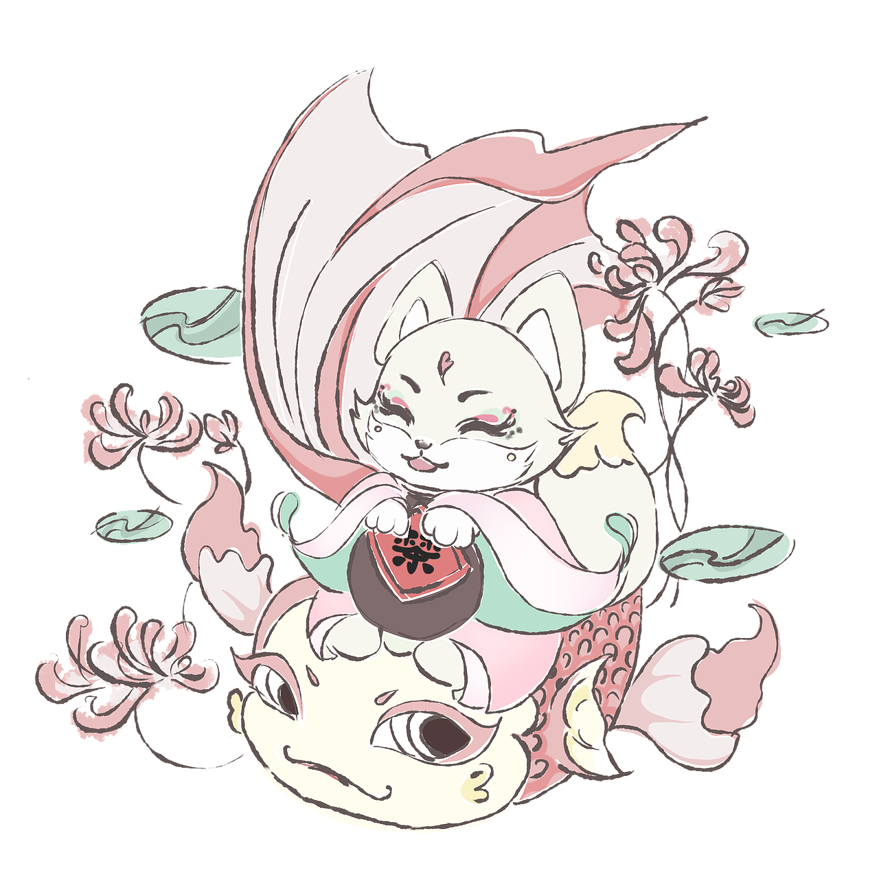 狐狸二十四节气插画（图ZMzU2MjI1NTg0） - 儿童插画 - 站酷设计师月夜无笑槐原创素材 - 站酷ZCOOL