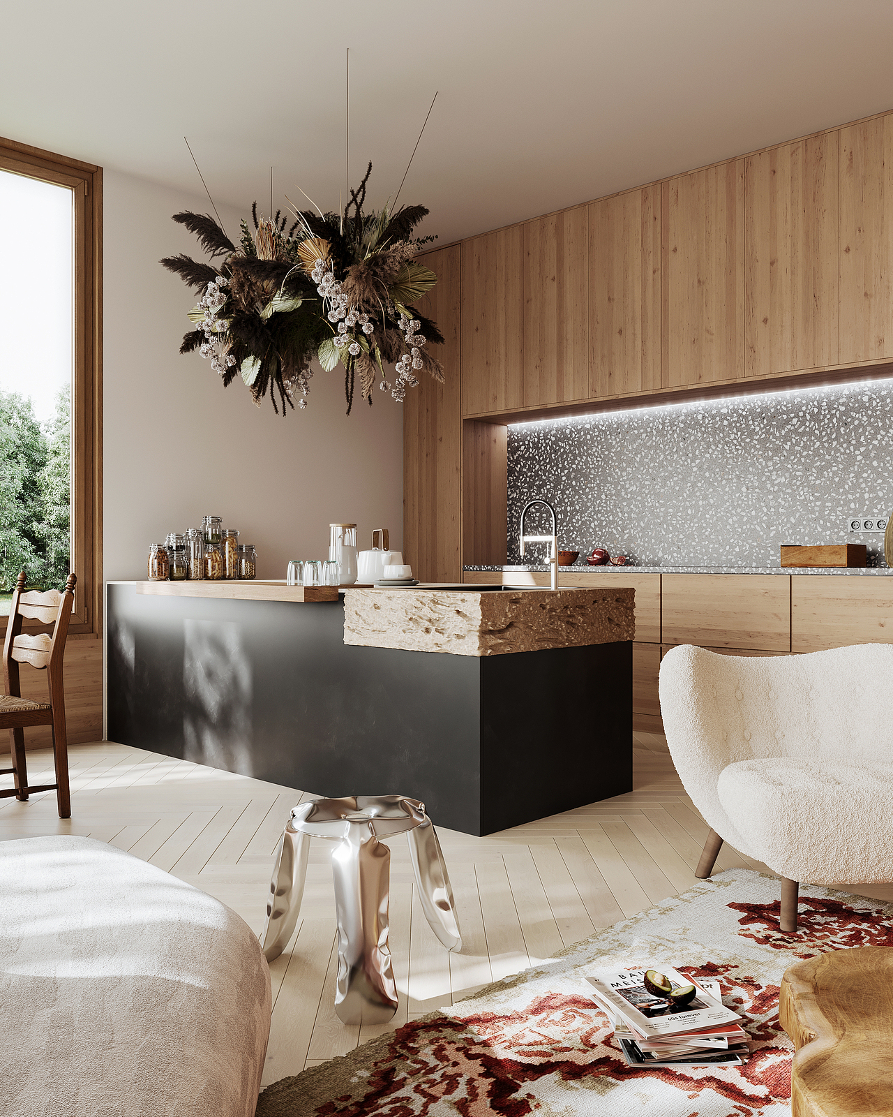 || 效果图 || 原木风——林中小筑感受自然气息