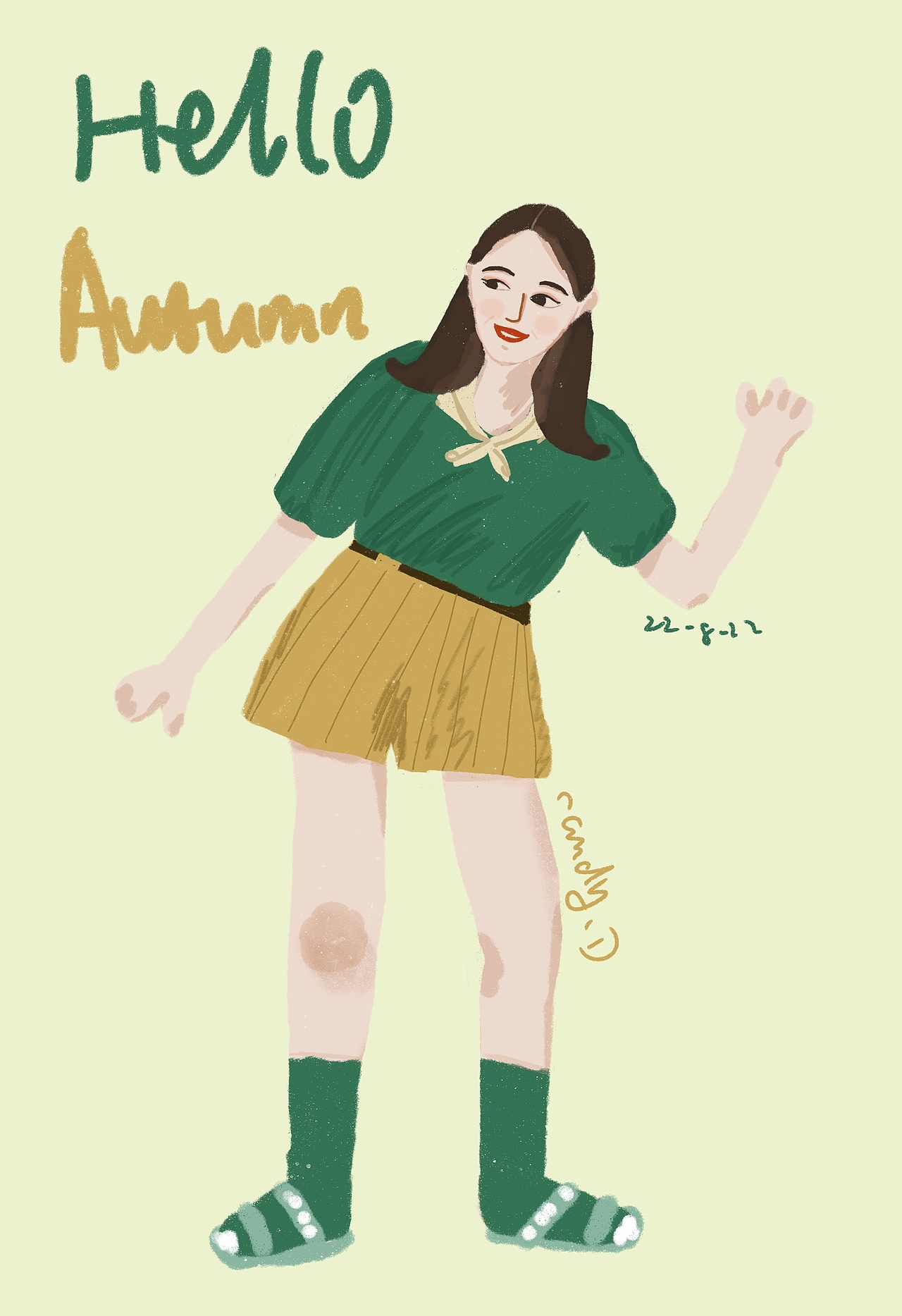 OOTD/人物插画|秋天你好