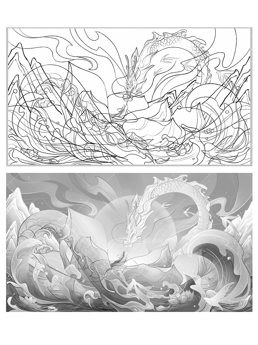 重逢|中国风场景插画海报（图ZMzE3MTkyMTIw） - 商业插画 - 站酷设计师爪子希Emily原创素材 - 站酷ZCOOL