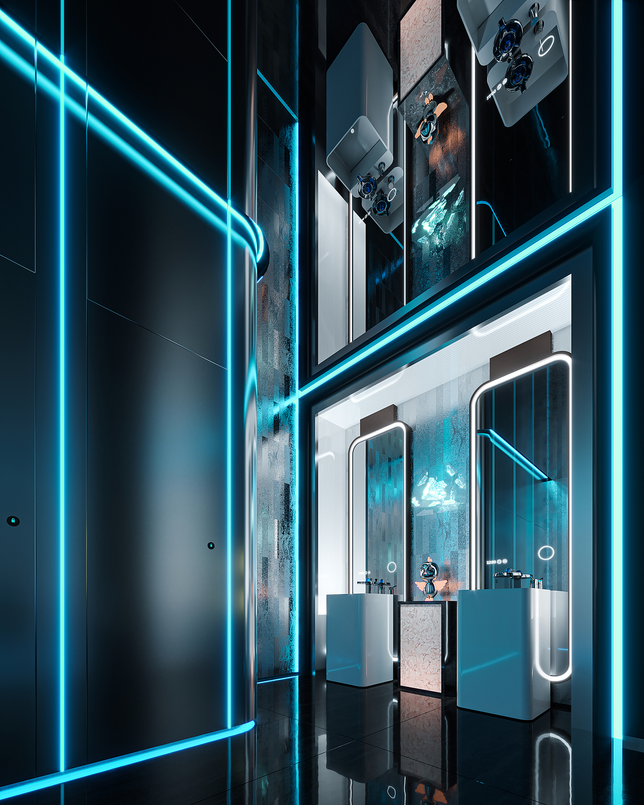 集餐厅、酒吧、卖场一体   视觉表现