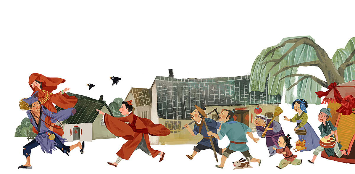 插图中国民间故事（图ZMzI4NTA3NTM2） - 儿童插画 - 站酷设计师AmeiLili原创素材 - 站酷ZCOOL