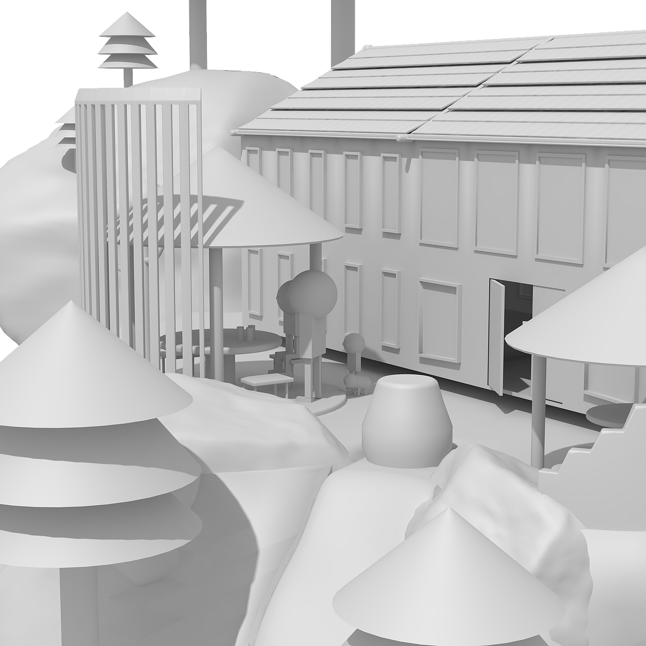 体积像素风格C4D