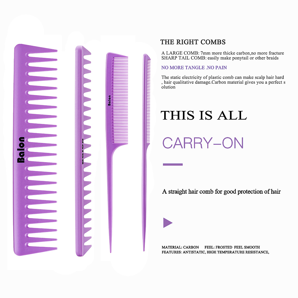 产品拍摄-亚马逊主图-梳子四件套-粉紫&玫红