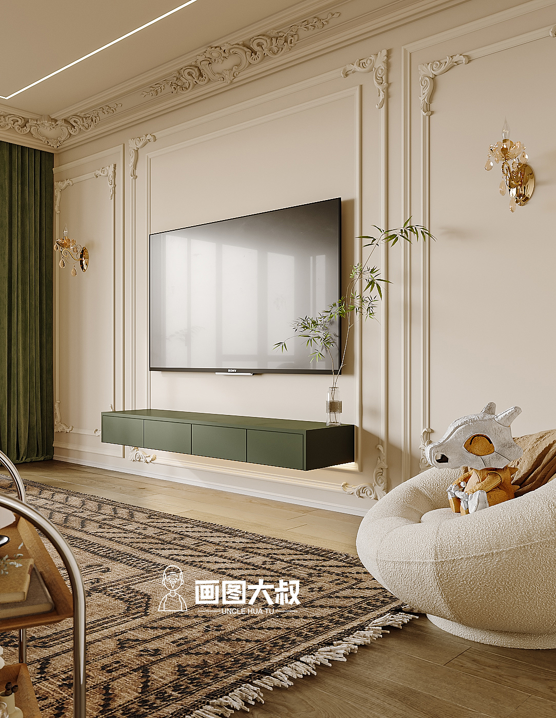 法式风格效果图（图ZMzM3OTY3MDU2） - 家装设计 - 站酷设计师画图大叔原创素材 - 站酷ZCOOL