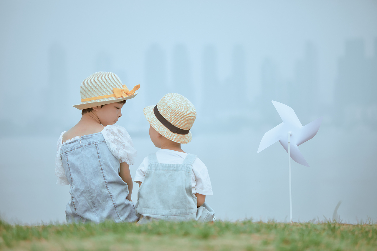 儿童摄影姐弟家人