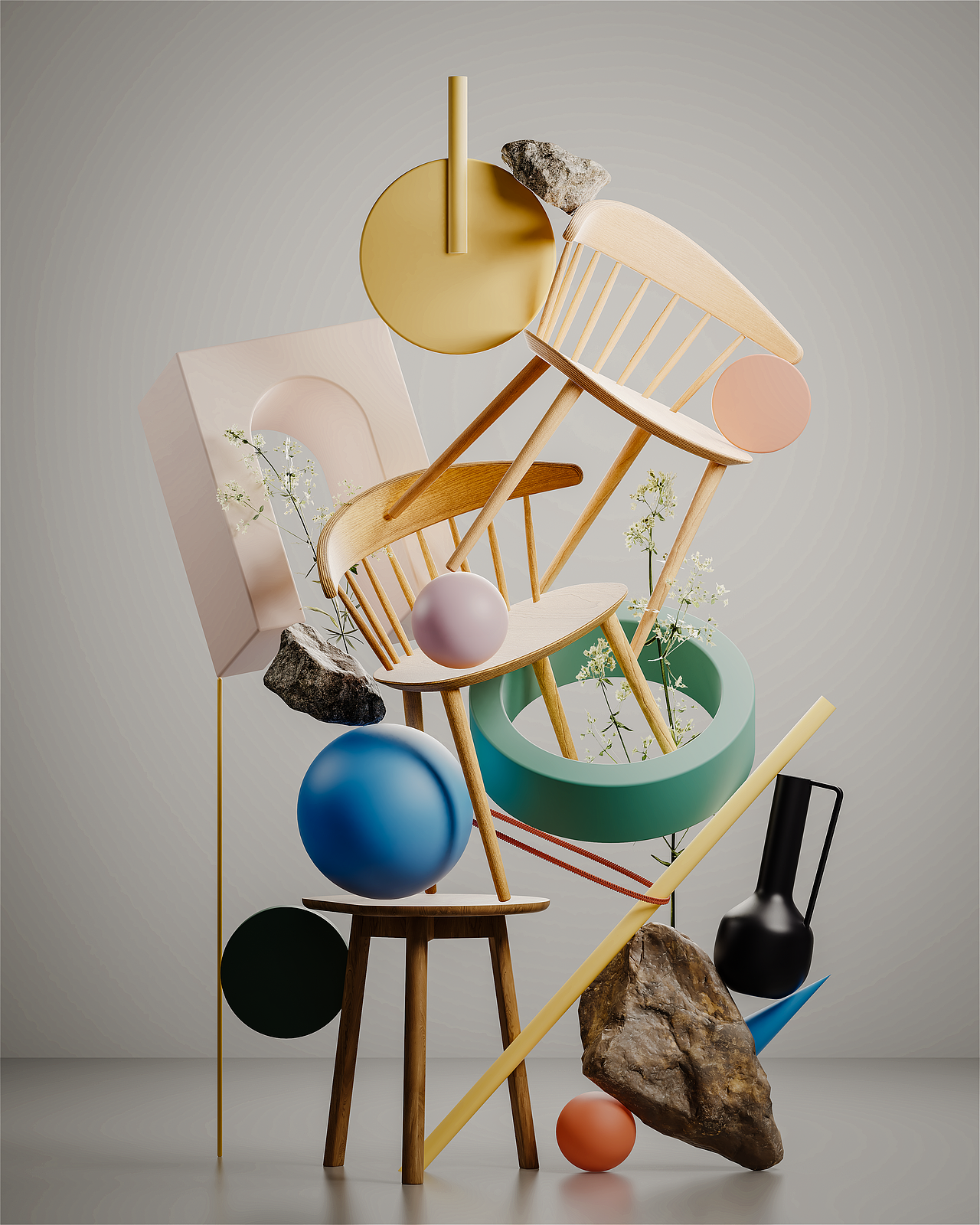 清新自然的椅子